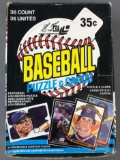 Full retail box of baseball cards