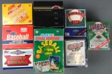 Group of 8 boxes baseball cards