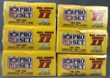 Group of 6 boxes factory sealed Football card wax packs