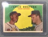 1959 Topps #212 Hank Aaron and Eddie Matthews baseball card