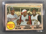 1968 Topps #480 Managers Dream Tony Olivia, Chico Cardenas, Bob Clemente Baseball card