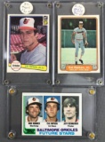 Group of 3 baseball cards- Cal Ripken Jr. rookie cards