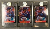 Group of 3 Donruss 1987 Greg Maddux rookie cards