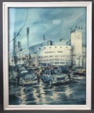 Framed Pat Hoffman Huss print-Comiskey Park