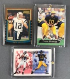 Group of 3 Tom Brady football cards rookies