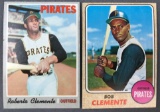 Group of 2 Roberto Clemente baseball cards