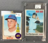 Group of 2 baseball cards Tom Seaver and Carl Yastrzemski