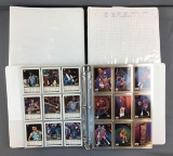 Group of NBA trading cards in binders