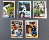 Group of 5 1983 Topps baseball cards