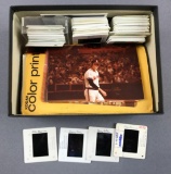 Group of vintage snapshots and slides baseball