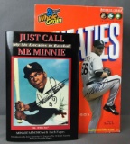 Group of 2 autographed Chicago White Sox items-Mark Buehrle Wheaties box and Minnie Minoso book