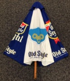 Old Style/Chicago Cubs picnic table umbrella