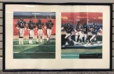 Framed and matted T. McKee Chicago Bears watercolor prints