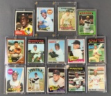 Group of 14 1960's-70's HOF'ers baseball cards