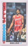 Chicago Bulls Bobby Love Signed Topps Basket Ball Card