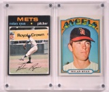 1971 and 72 Topps Nolan Ryan Baseball Cards