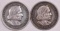 Group of (2) Columbian Exposition Commemorative Half Dollars.