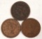 Group of (3) Braided Hair Large Cents.