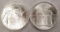 Group of (2) 2020 Donald Trump 1oz. .9999 Fine Silver Rounds.