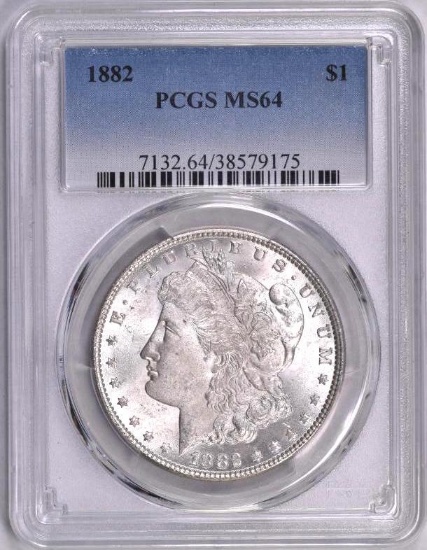 1882 P Morgan Silver Dollar (PCGS) MS64.