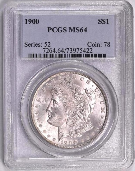 1900 P Morgan Silver Dollar (PCGS) MS64.