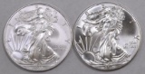 Group of (2) American Silver Eagles 1oz.