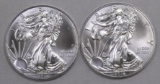 Group of (2) American Silver Eagles 1oz.