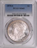 1879 S Morgan Silver Dollar (PCGS) MS65.