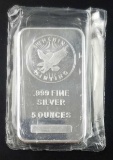 Sunshine Minting 5oz. .999 Fine Silver Ingot.