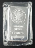 Sunshine Minting 5oz. .999 Fine Silver Ingot.