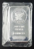 Sunshine Minting 5oz. .999 Fine Silver Ingot.