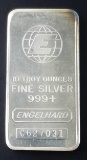 Engelhard 10oz. .999 Fine Silver Ingot / Bar.