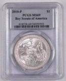 2010 P Boy Scouts of America Commemorative Silver Dollar (PCGS) MS69.