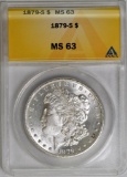 1879 S Morgan Silver Dollar (ANACS) MS63.