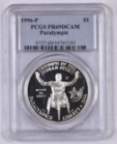 1996 P Paralympic Proof Commemorative Silver Dollar (PCGS) PR69DCAM.