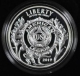 2019 P American Legion 100th Anniversary Proof Commemorative Silver Dollar.