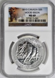 2013 $5 Canada Wood Bison (NGC) MS69.