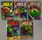 Group of 5 Marvel Comics The Incredilble Hulk Comic Books