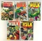 Group of 5 Marvel Comics The Incredilble Hulk Comic Books