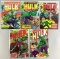 Group of 5 Marvel Comics The Incredilble Hulk Comic Books