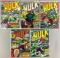 Group of 5 Marvel Comics The Incredilble Hulk Comic Books