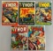 Group of 5 Marvel Comics The Mighty Thor Comic Books