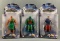 Group of three DC direct history of the DC universe action figures