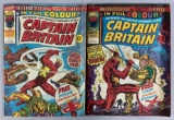 Group of 2 Marvel Comics Captain Britain Comic Books
