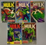 Group of 5 Marvel Comics The Incredilble Hulk Comic Books