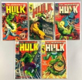 Group of 5 Marvel Comics The Incredilble Hulk Comic Books