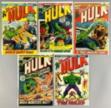 Group of 5 Marvel Comics The Incredilble Hulk Comic Books