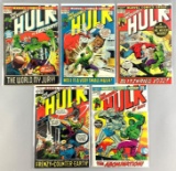 Group of 5 Marvel Comics The Incredilble Hulk Comic Books