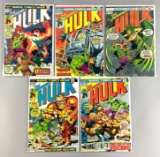Group of 5 Marvel Comics The Incredilble Hulk Comic Books