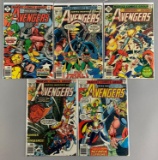 Group of 5 Marvel Comics The Avengers Comic Books